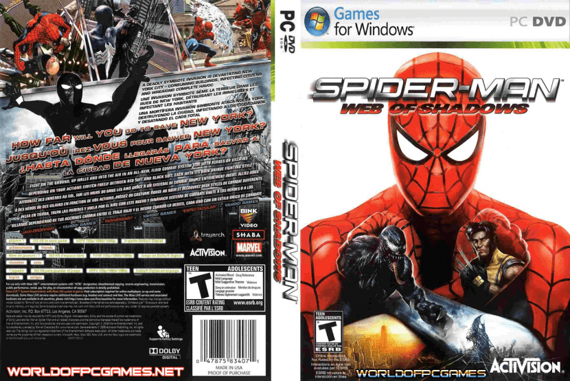 Spider Man Web Of Shadows Free Download PC Game By worldofpcgames.com