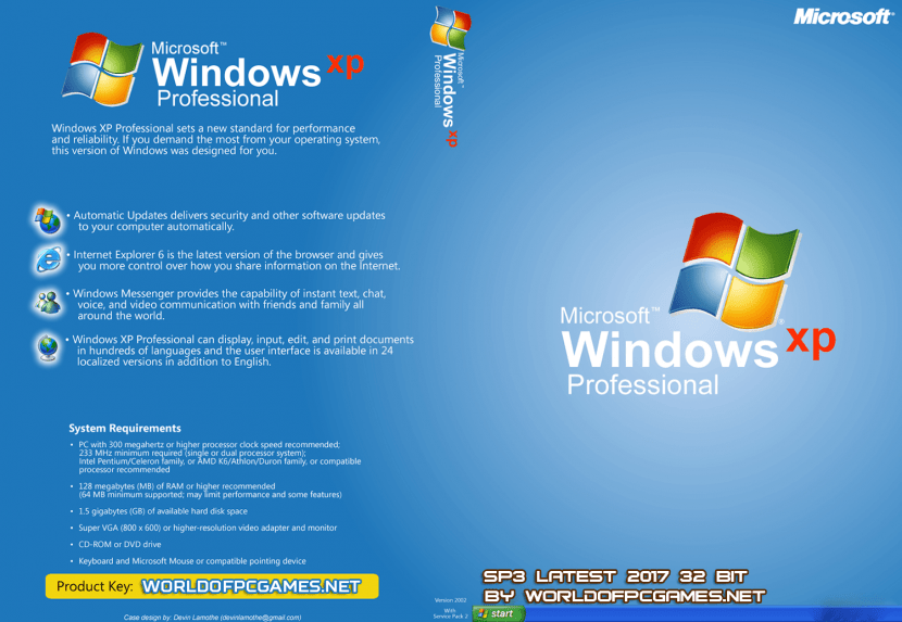 Windows XP Professional SP3 Free Download Latest Full ISO Bootable By worldofpcgames.com