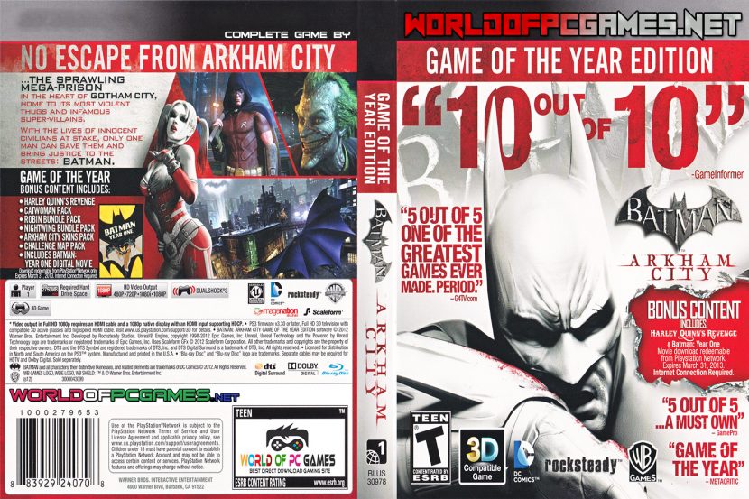 Batman Arkham City Free Download PC Game By worldofpcgames.com