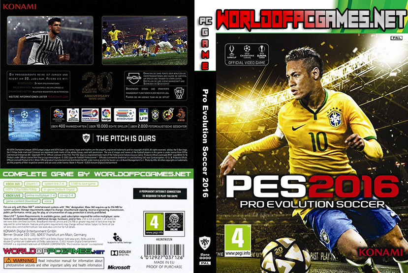 Pro Evolution Soccer 2016 Free Download PC Game By worldofpcgames.com