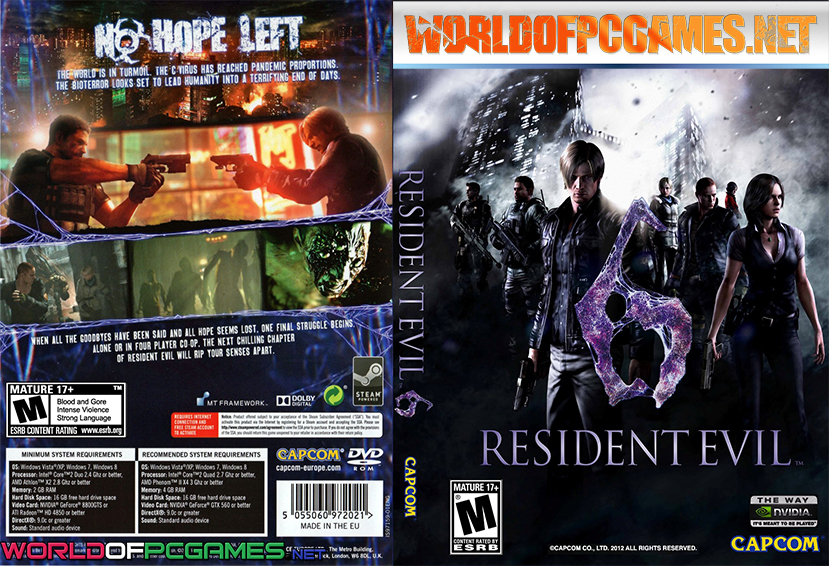 Resident Evil 6 Free Download PC Game By worldofpcgames.com