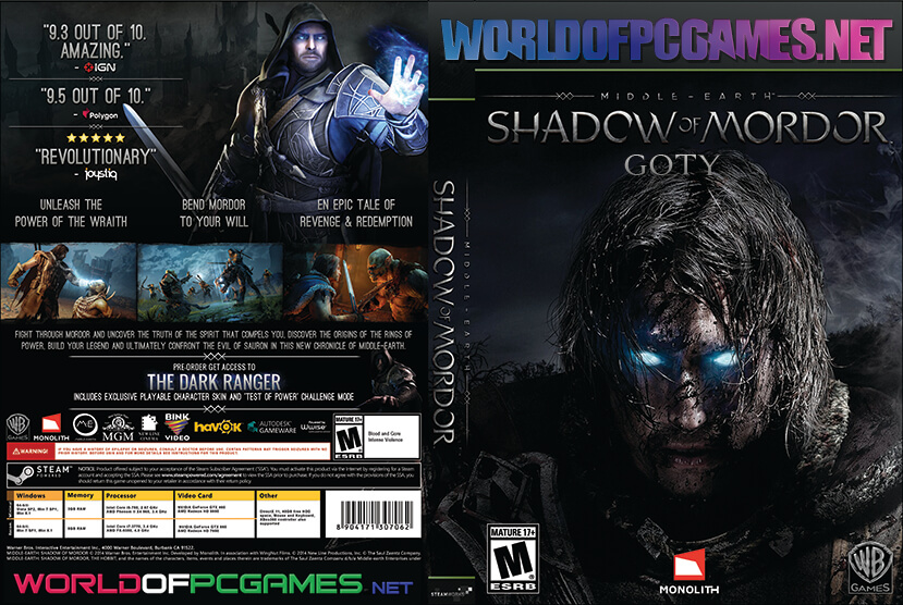 Middle Earth Shadow Of Mordor Goty Free Download PC Game By Worldofpcgames