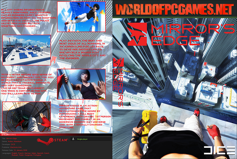 Mirrors Edge Free Download PC Game By worldofpcgames.com