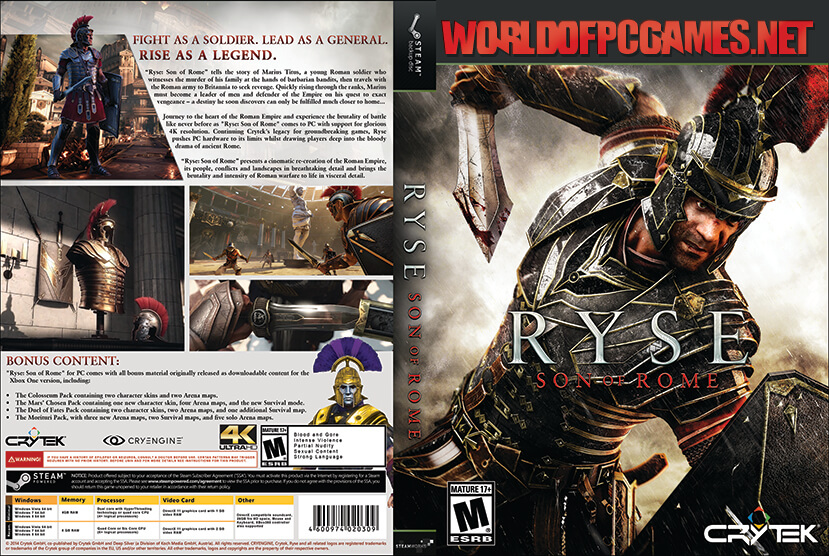 Ryse Son Of Rome Free Download PC Game By worldofpcgames.com