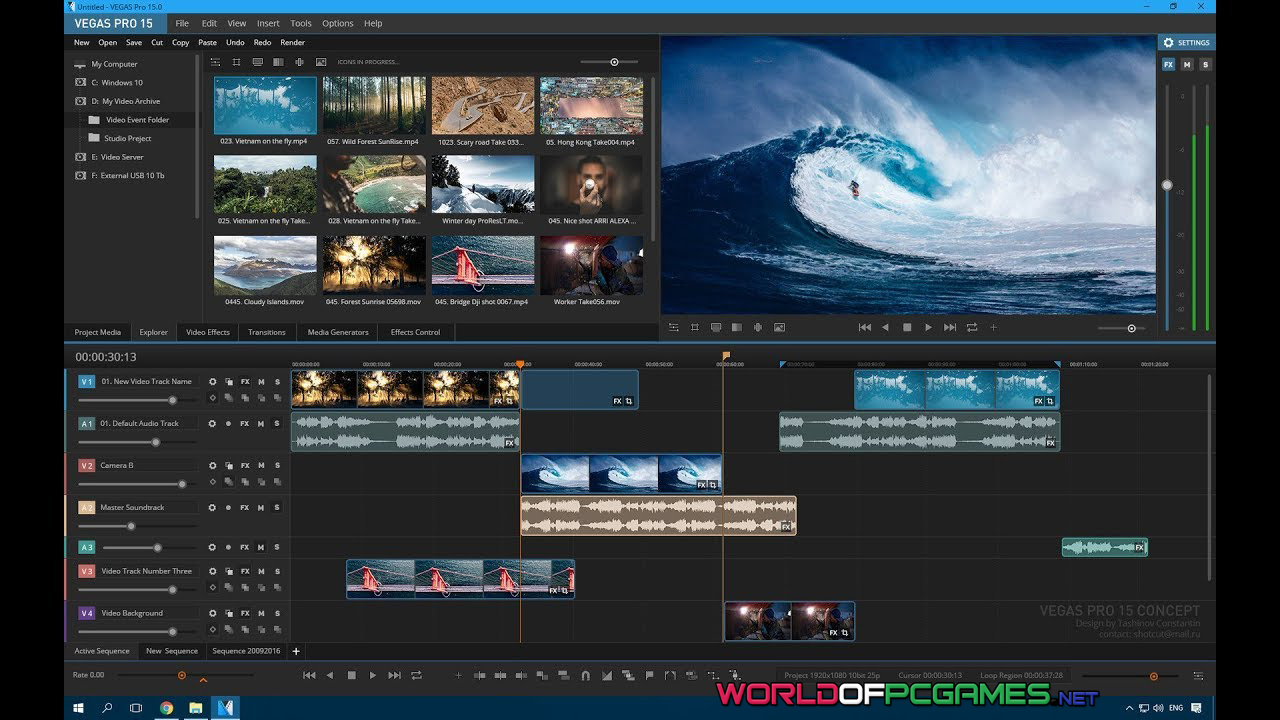 Sony Vegas Pro 15 Free Download By worldofpcgames.com