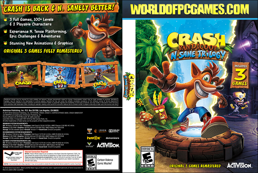 Crash Bandicoot N Sane Trilogy Free Download PC Game By worldofpcgames.comm