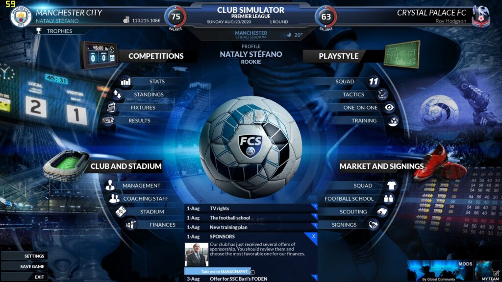 Football Club Simulator FCS 21 Free Download By worldofpcgames.comm