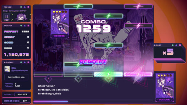 Yunyun Syndrome Rhythm Psychosis Gameplay